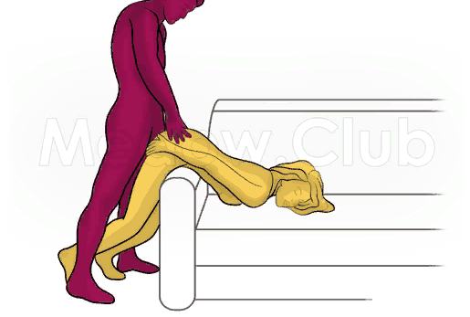 Through the armrest, Position for anal sex