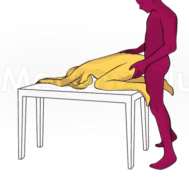 On the table, Position for anal sex